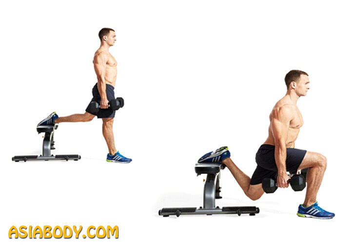 رفع سلولیت با ورزش و تمرین Split Squat